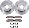 Detroit Axle - Rear Disc Brake Kit Rotors & Ceramic Pads w/Clips Hardware Kit Premium GRADE for 1997-2006 Hyundai Elantra - [1997-2001 Hyundai Elantra]
