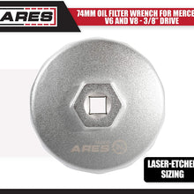 ARES 56041 – Adjustable 3-Jaw Oil Filter Wrench – 2 1/2-Inch to 4 Inch (63mm to 101mm) Capacity – Use with 3/8 or 1/2-Inch Drive Ratchets or 7/8-Inch Wrenches – Carbon Steel Construction