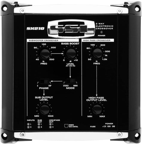 Sound Storm SX310 2/3 Way Pre-amp Electronic Crossover with Remote Subwoofer Level Control