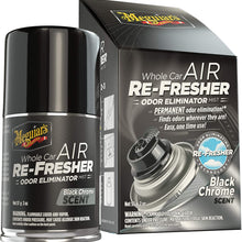 MEGUIAR'S G181302 Black Chrome Whole Car Air Re-Fresher Odor Eliminator Mist, 2. Fluid_Ounces