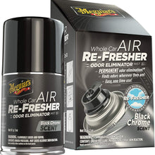 MEGUIAR'S G181302 Black Chrome Whole Car Air Re-Fresher Odor Eliminator Mist, 2. Fluid_Ounces