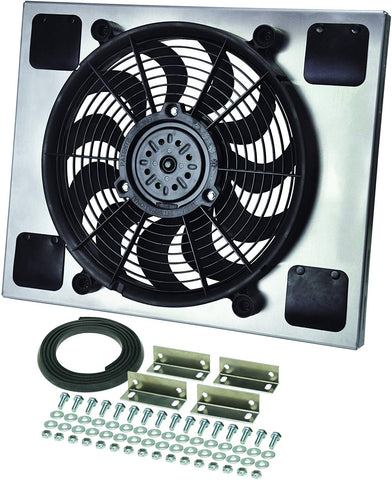 Derale 16820 Radiator Fan with Aluminum Shroud Assembly