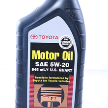 Toyota Genuine SAE 5W-20 946 ML Motor OIl 1 QUART (PACK OF 12)