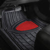 FH Group Red F11311RED Rubber Floor Mat(Heavy Duty Tall Channel, Full Set Trim to Fit)