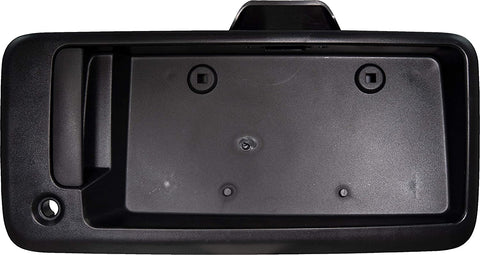 APDTY 112812 Exterior Rear Right Cargo Door Handle License Plate Bracket Holder Black Plastic Fits 1996-2015 Chevy Express or GMC Savana 1500 2500 3500 Van (Replaces 25989400, 15167638, 15269298)