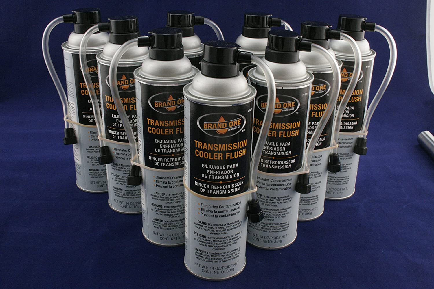 Automatic Transmission Cooler Line Flush Cleaner Brand One 14 OZ 9 pack