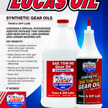 Lucas Oil 10048 SAE 75W-90 Synthetic Transmission and Differential Lube - 1 Gallon