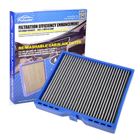 Potauto MAP 5007 Re-Washable Cabin Air Filter Cleans Airflow for Buick, Cadillac, Chevrolet, SAAB