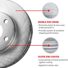 For Nissan, Infiniti X-Trail, G35, 350Z Rear Blank Brake Rotors Kit + Ceramic Pads