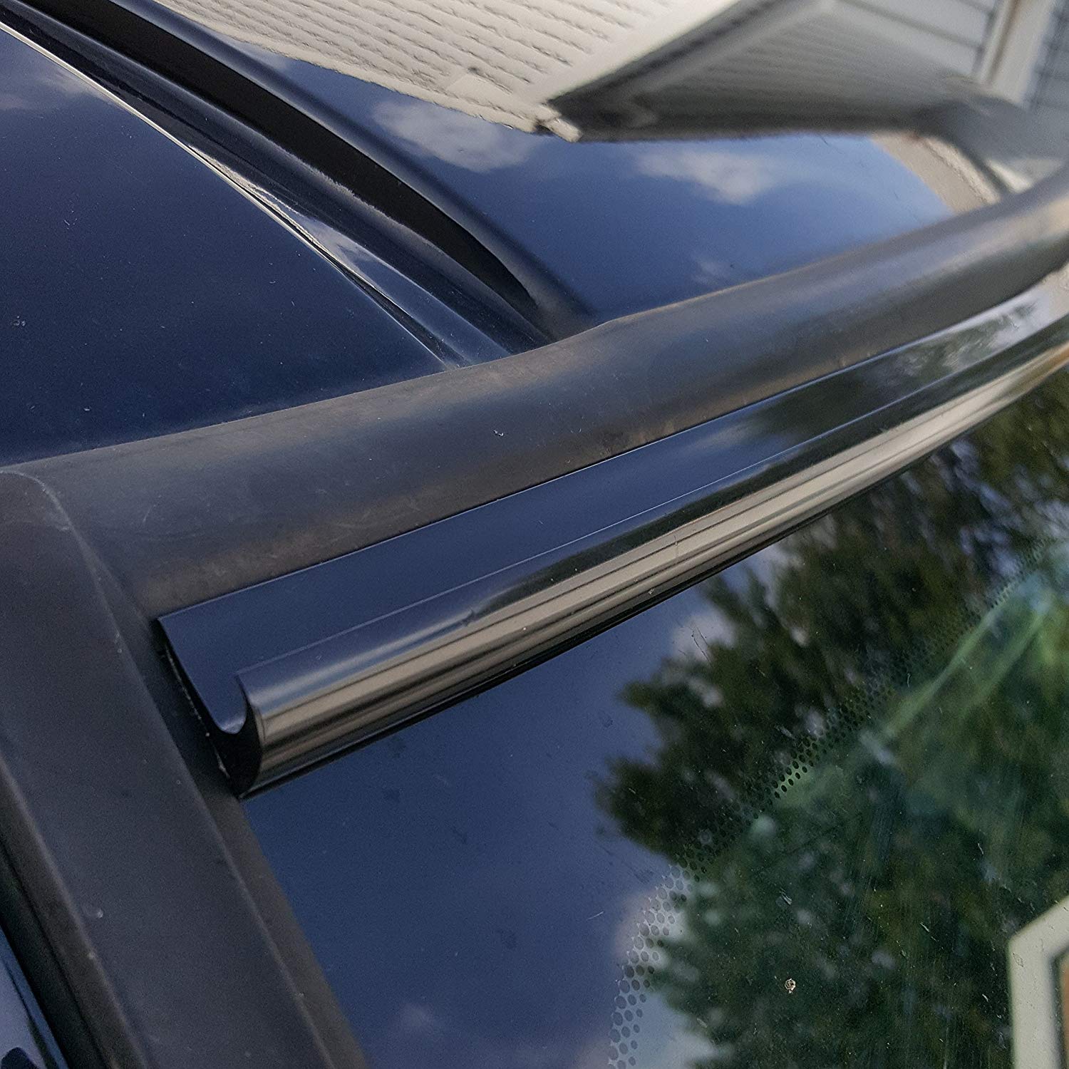 DIY Black Automotive Windshield Rain Gutter Guard Deflector Strip