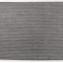 VioletLisa All Aluminum Air Condition Condenser 1 Row Compatible with 2006-2009 Equinox 3.4L 2006-2009 Torrent 3.4L V6 Without Oil Cooler