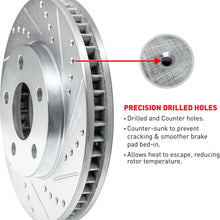 Eline Drilled Slotted Brake Rotors + Ceramic Pads Kit 2008-2010 Chrysler Town & Country