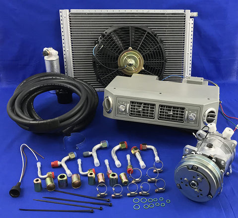 Universal A/C KIT Evaporator 406-1G H/C Heat & Cold Compressor Condenser Hoses W/Electrical Harness