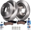 Detroit Axle - 6LUG Pair (2) Rear Disc Brake Kit Rotors w/Ceramic Pads w/Hardware & Brake Kit Cleaner & Fluid for 1999-2000 Chevy Silverado 1500 / GMC Sierra 1500