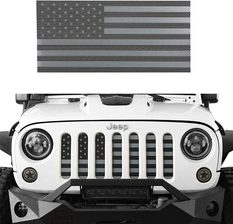 u-Box America US Flag Front Grille Insert Mesh Grill for 2007-2018 Jeep JK & Wrangler Unlimited