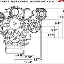 ICT Billet Corvette LS Alternator & Power Steering Pump Bracket Accessory Kit Turbo LS1 551521X-1