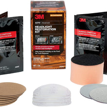 3M Headlight Restoration Kit, Simple Process to Restore Cloudy & Dull Headlights, Hand Application, 1 Kit (39084)