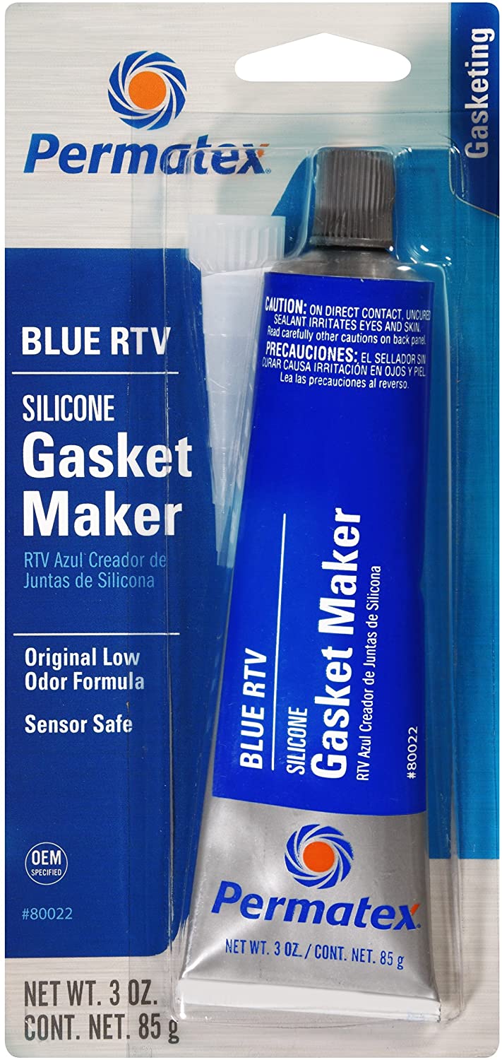 Permatex 80022-12PK Sensor-Safe Blue RTV Silicone Gasket Maker, 3 oz. Tube (Pack of 12) (1)