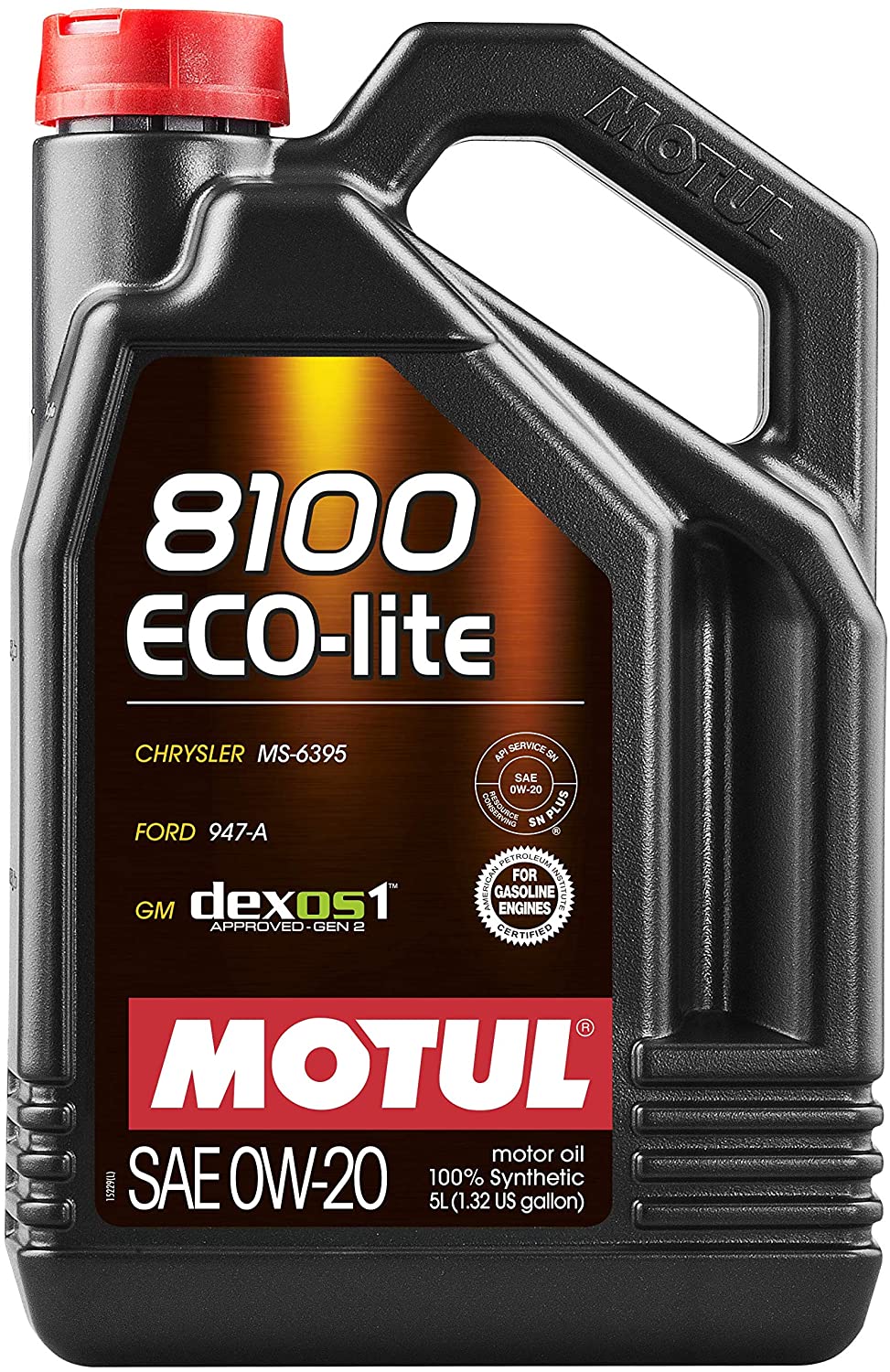 Motul 8100 ECO-lite 0W-20 Synthetic Oil 5 Liters (108536)