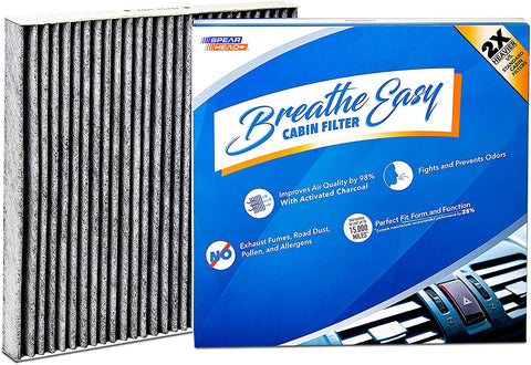 Spearhead Premium Breathe Easy Cabin Filter, Up to 25% Longer Life w/Activated Carbon (BE-134)