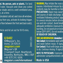 MEGUIAR'S G16402 Whole Air Re-Fresher Odor Eliminator Mist, New Car Scent, 1 Pack