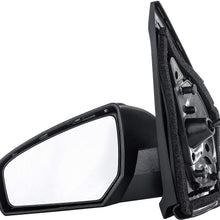 Driver Side Mirror for Nissan Altima Sedan (2013 2014 2015 2016 2017) Left Outside Rear View Unpainted Power Operated Non-Heated Non-Folding Replacement Door Mirror - NI1320223