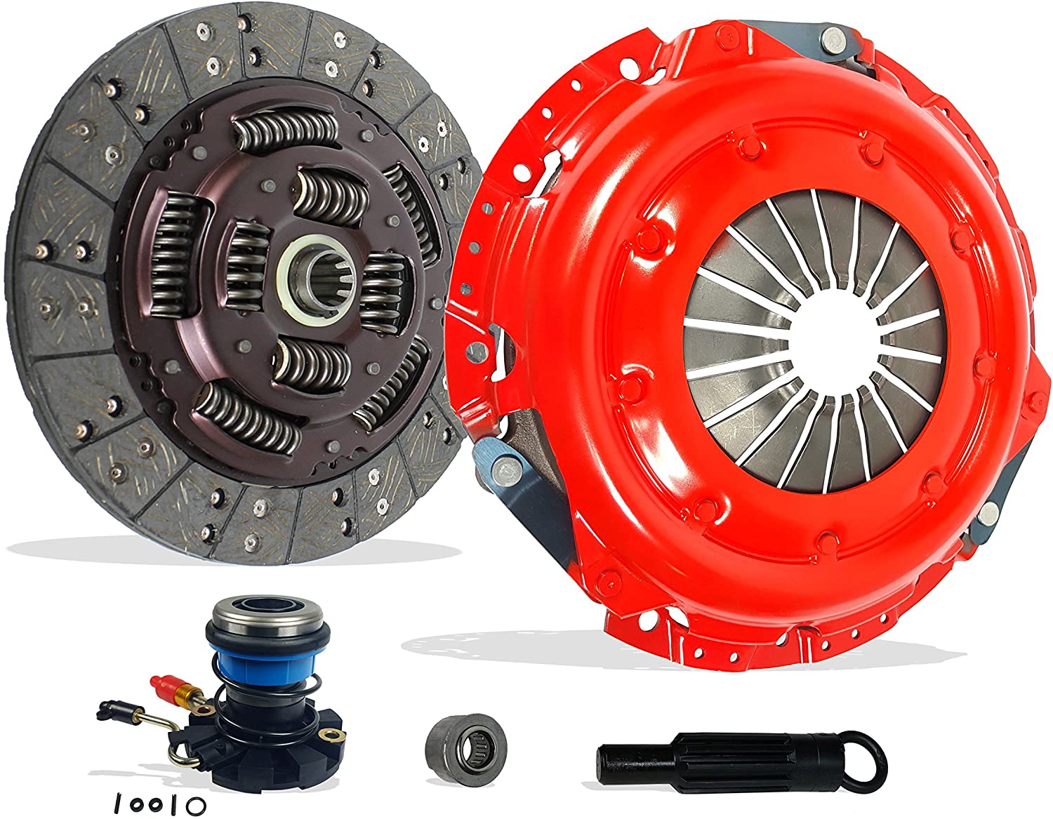 Clutch With Slave Kit Compatible With Bronco F150 F250 F350 Base Lariat XL XLT Eddie Bauer Special Lightning 5.8L V8 GAS OHV Naturally Aspirated 5.8L V8 GAS SOHC (351cid GAS VIN H HO FI; Stage 1)