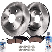 Detroit Axle - 296mm Front Disc Brake Kit Rotors w/Ceramic Pads w/Hardware & Brake Kit Cleaner & Fluid for 05-17 Nissan Frontier V6 - [05-12 Pathfinder V6] - 05-15 Xterra - [09-12 Equator 6 Cyl.]