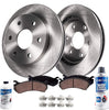 Detroit Axle - Pair (2) 325mm Rear Disc Brake Kit Rotors w/Ceramic Pads w/Hardware & Brake Kit Cleaner & Fluid for 2004-07 Rainier - [03-07 SSR] - 03-09 Trailblazer - [03-09 Envoy] - 03-08 Ascender