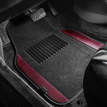 FH Group F14407BURGUNDY Premium Full Set Carpet Floor Mat (Sedan and SUV with Driver Heel Pad Burgundy)