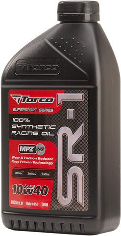 Torco A161044C SR-1 10w40 Synthetic Racing Oil Bottle - 1 Liter Bottle, (Case of 12)