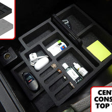 Red Hound Auto Center Console Organizer 2pc Stackable Set Organizational System Inserts Compatible with Ford F-150 2015 2016 2017 2018 2019 Full Console Black Anti-Rattle Made in USA