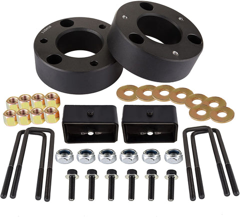 SCITOO 3 inch Front 2 inch Rear Leveling lift kit for Chevrolet 2007-2019 Lift Strut Spacer Compatible for Chevrolet Silverado 1500 2.7L 2019 Front Lift Spacers Rear Lift Blocks