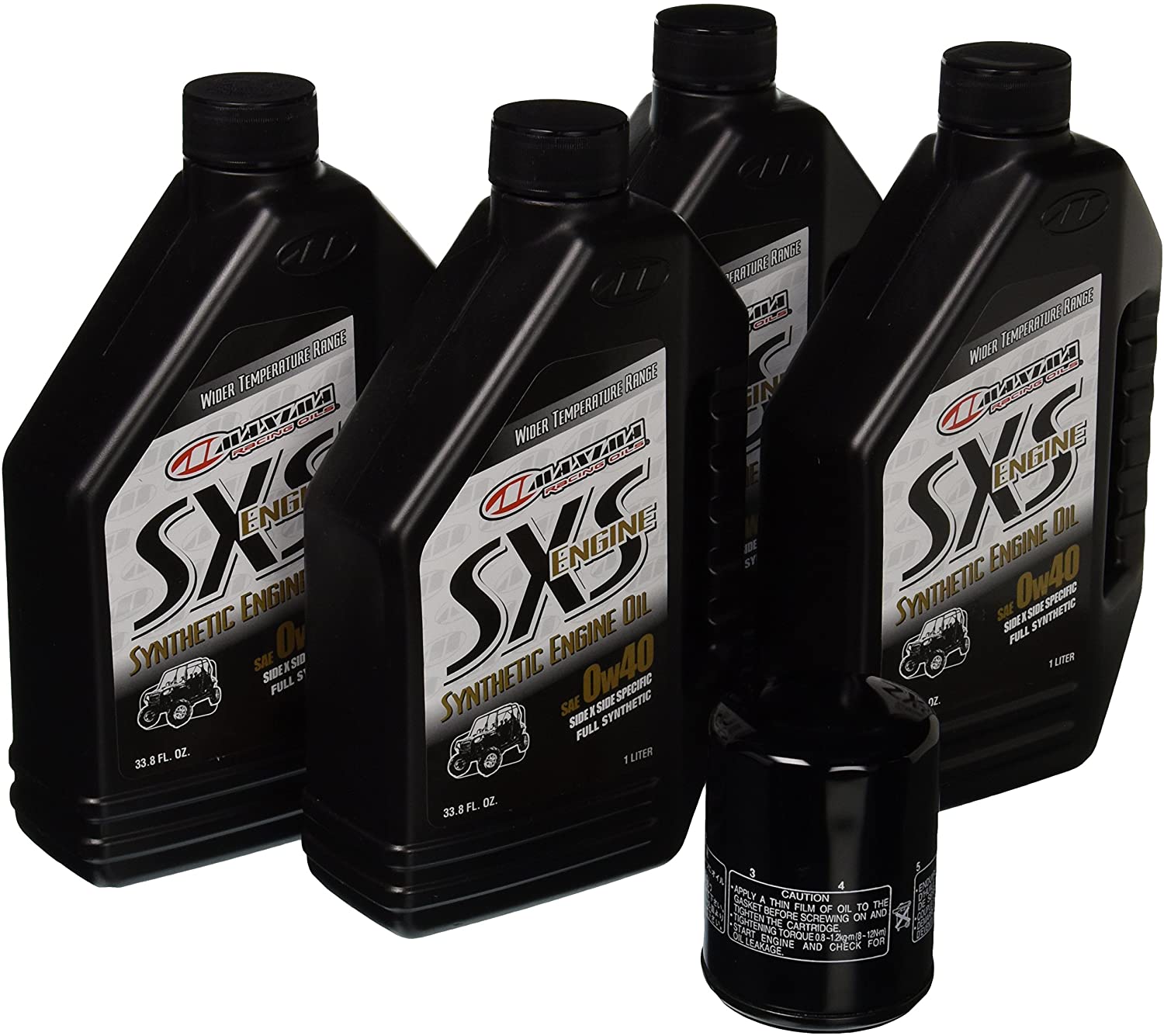 MaximaHiflofiltro SXSSEOCK001 SXS Full Synthetic Side x Side Engine Oil Change Kit for Polaris Ranger RZR, 4 L