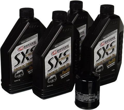 MaximaHiflofiltro SXSSEOCK001 SXS Full Synthetic Side x Side Engine Oil Change Kit for Polaris Ranger RZR, 4 L