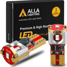 Alla Lighting Newest 194 LED Bulbs Super Bright T10 175 168 2825 W5W ZS SMD 12V LED Bulbs for Car License Plate Tag Interior Map Dome Trunk Courtesy Lights, 10000K Blue