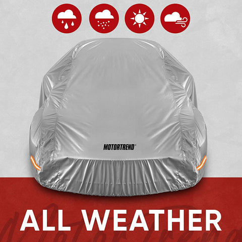 Motor Trend SafeKeeper All Weather Car Cover - Advanced Protection Formula - Waterproof 6-Layer for Outdoor Use