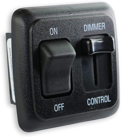 12 Volt DC Dimmer Switch for LED, Halogen, Incandescent - RV, Auto, Truck, Marine, and Strip Lighting (Large Slider, Black)