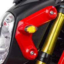 TST Industries LED Front Flushmount Turn Signals and 3-2 Harness Converter for Honda Grom 2014 2015 2016 2017 2018 - Smoke Lens
