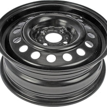 Dorman Black Wheel with Painted Finish (15 x 5.5 inches /4 x 3 inches, 45 mm Offset)