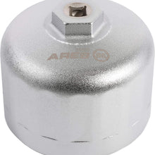 ARES 56041 – Adjustable 3-Jaw Oil Filter Wrench – 2 1/2-Inch to 4 Inch (63mm to 101mm) Capacity – Use with 3/8 or 1/2-Inch Drive Ratchets or 7/8-Inch Wrenches – Carbon Steel Construction