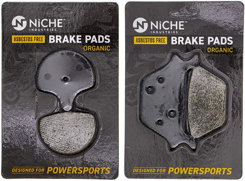 NICHE Brake Pad Set For Harley-Davidson Dyna Softail Sportster 1100 44063-83D 44082-08 Complete Organic
