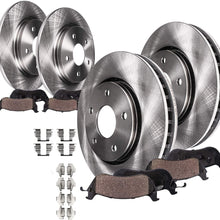 Detroit Axle - Front & Rear Disc Replacement Brake Kit Rotors Ceramic Pads w/Hardware for 2003 2004 2005 2006 2007 Honda Accord V6 w/Automatic Transmission