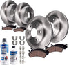 Detroit Axle - All (4) Front and Rear Disc Brake Rotors w/Ceramic Pads w/Hardware & Brake Cleaner for 1999-2000 Chevy Silverado 1500 / GMC Sierra 1500