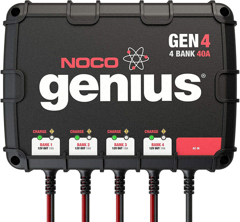 NOCO Genius GEN4 40 Amp 4-Bank On-Board Battery Charger