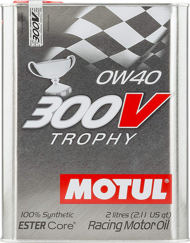 Motul 300V 0W-40 Synthetic Racing Oil 2 Liters (104240), 2. liters