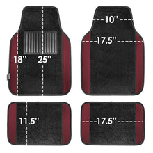 FH Group F14407BURGUNDY Premium Full Set Carpet Floor Mat (Sedan and SUV with Driver Heel Pad Burgundy)