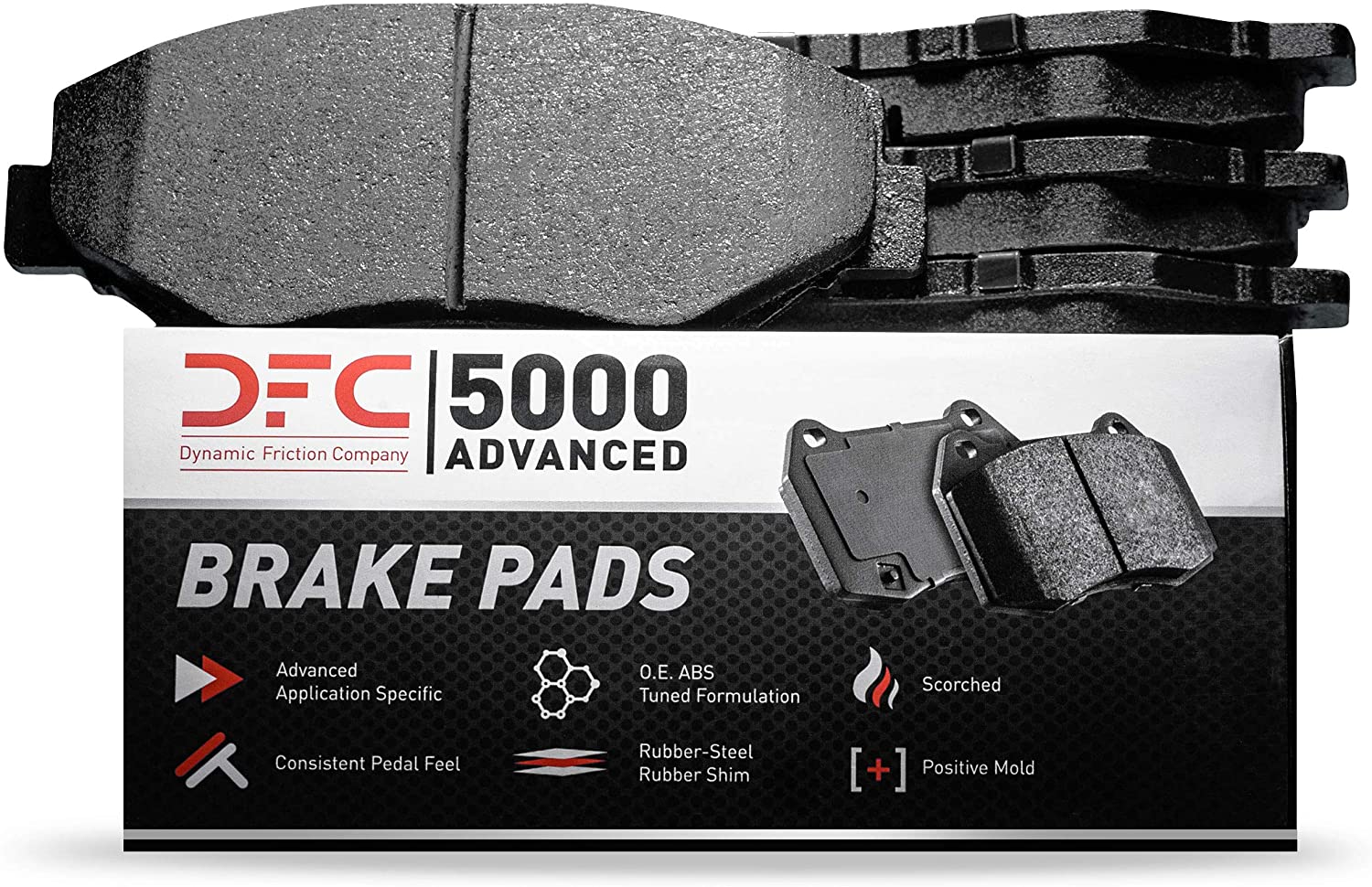 Rear Dynamic Friction Company 5000 Advanced Brake Pads 1551-1965-00