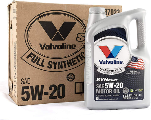 Valvoline SynPower 5W-20 Full Synthetic Motor Oil - 5qt (Case of 3) (787023-3PK)