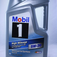 Mobil 1 High Mileage Advanced Full Synthetic 5W-30 Motor Oil 5 Quart - Jug